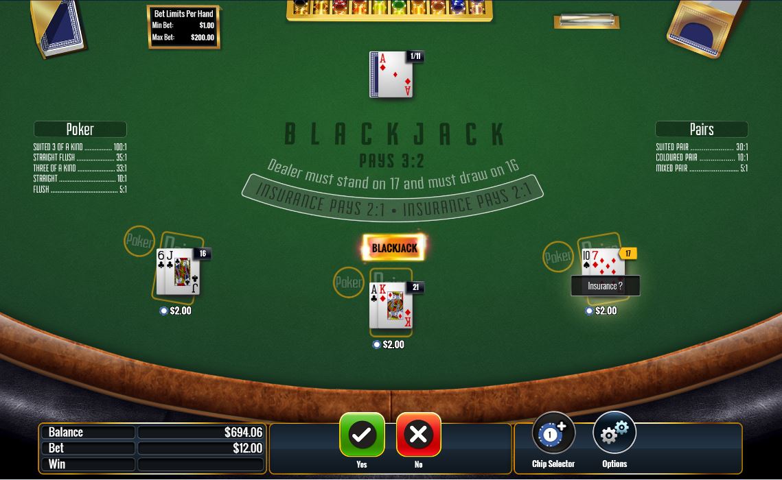 Poker Bet Blackjack